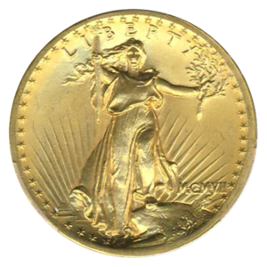 1907 $20 Saint Gaudens High Relief Flat Edge PCGS MS64 CAC
