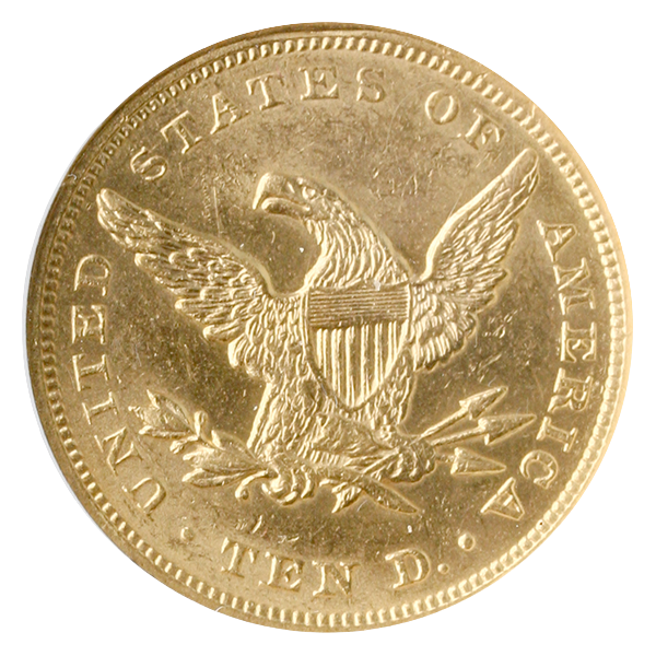 1852 $10 Liberty SS Republic NGC AU58