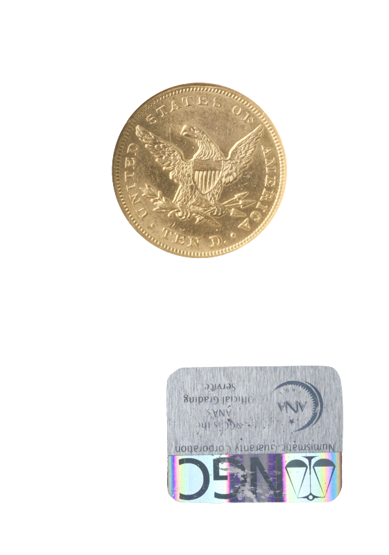 1852 $10 Liberty SS Republic NGC AU58
