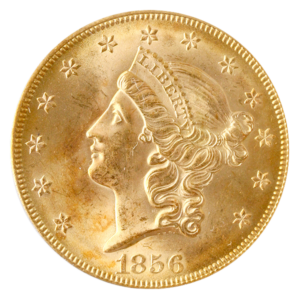 1856-S $20 Liberty SSCA PCGS MS63