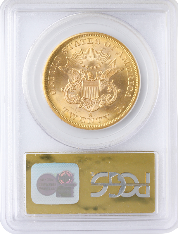 1856-S $20 Liberty SSCA PCGS MS63
