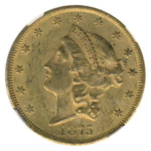 1875-CC $20 Liberty NGC AU58 CAC