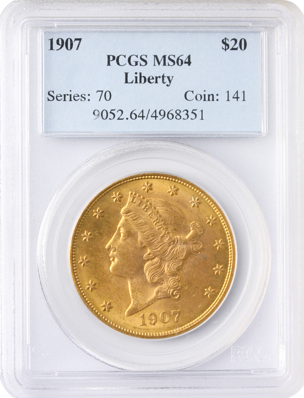 1907 $20 Liberty PCGS MS64
