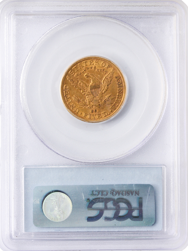 1882-CC $5 Liberty PCGS AU53 CAC 1882-CC $5 Liberty PCGS AU53 CAC