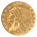 1908 $5 Indian NGC MS63