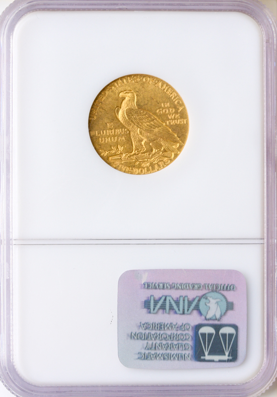 1908 $5 Indian NGC MS63