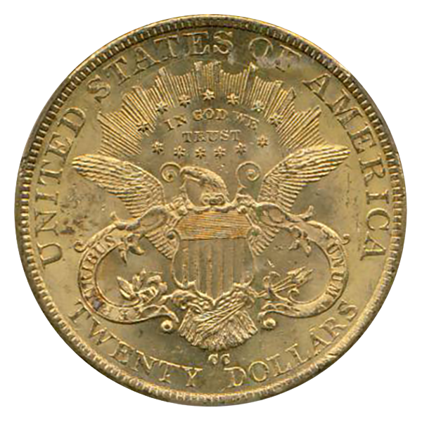1892-CC $20 Liberty CACG MS60