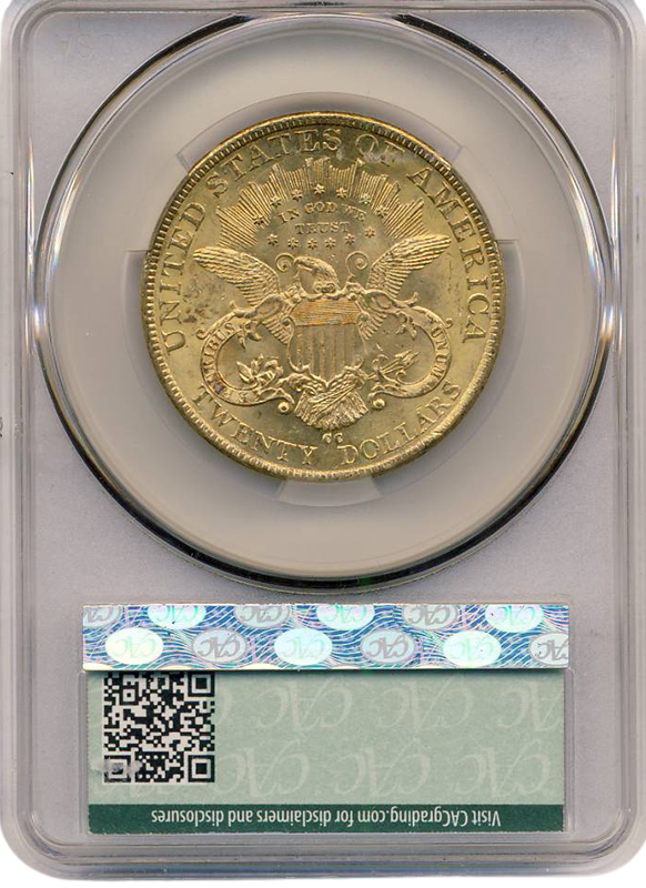 1892-CC $20 Liberty CACG MS60