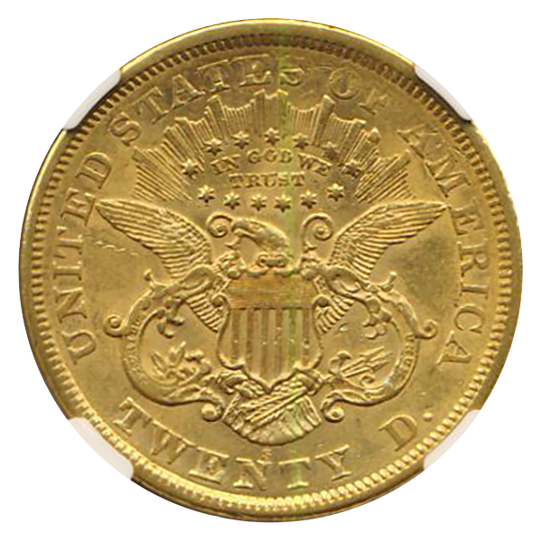 1868-S $20 Liberty NGC AU50 CAC 1868-S $20 Liberty NGC AU50 CAC