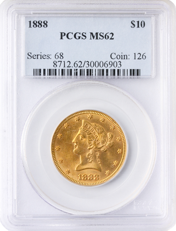 1888 $10 Liberty PCGS MS62
