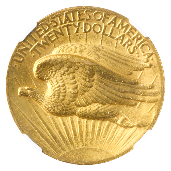 1907 $20 Saint Gaudens High Relief Wire Edge NGC MS61
