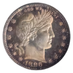 1896 Barber Quarter NGC PR67 CAC