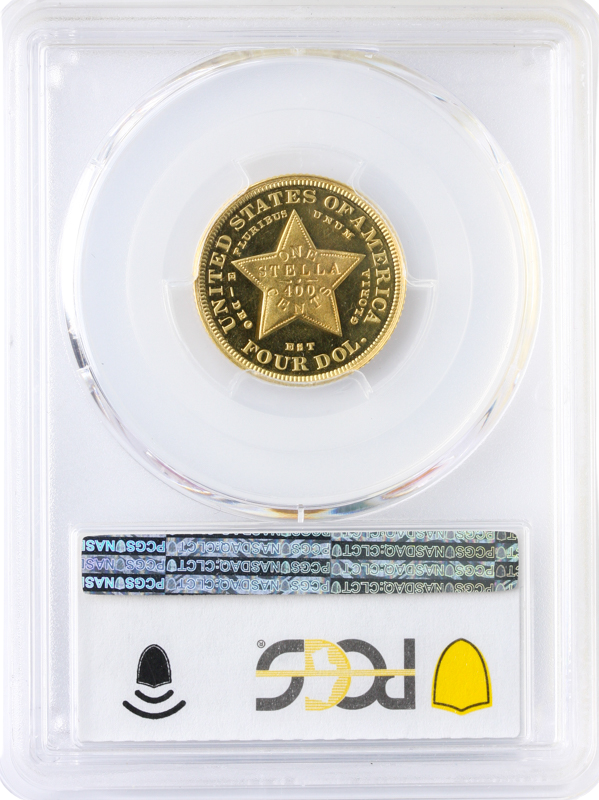 1879 $4 Flowing Hair Stella PCGS PR65 Deep Cameo CAC + 1879 $4 Flowing Hair Stella PCGS PR65 Deep Cameo CAC +