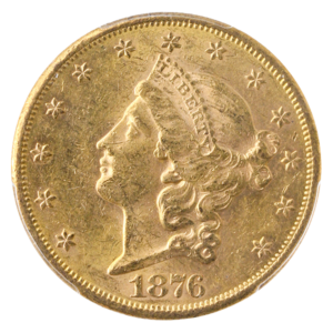 1876-S $20 Liberty PCGS MS60