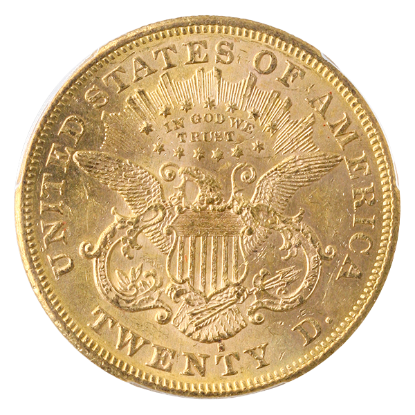 1876-S $20 Liberty PCGS MS60