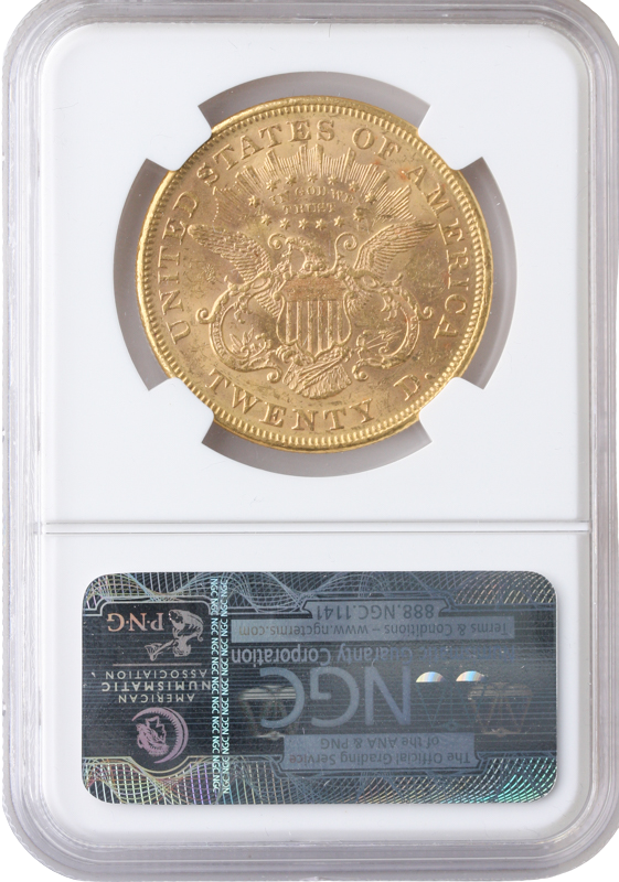 1873 $20 Liberty Open 3 NGC MS61 CAC 1873 $20 Liberty Open 3 NGC MS61 CAC