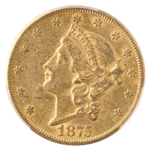 1875-CC $20 Liberty PCGS AU50 CAC