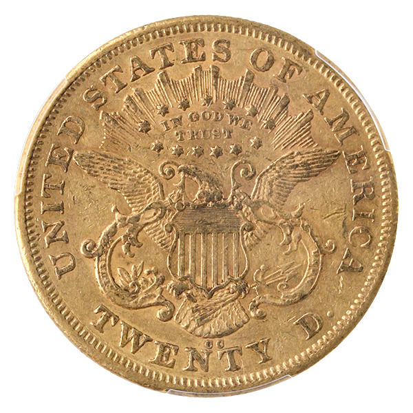 1876-CC $20 Liberty PCGS AU53 CAC 1876-CC $20 Liberty PCGS AU53 CAC