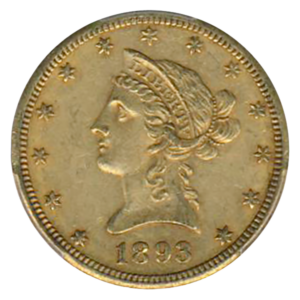 1893-C $10 Liberty PCGS AU53 CAC