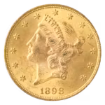 1898 $20 Liberty PCGS MS63 CAC