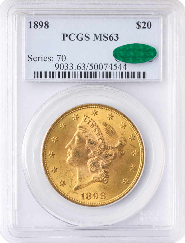 1898 $20 Liberty PCGS MS63 CAC 1898 $20 Liberty PCGS MS63 CAC