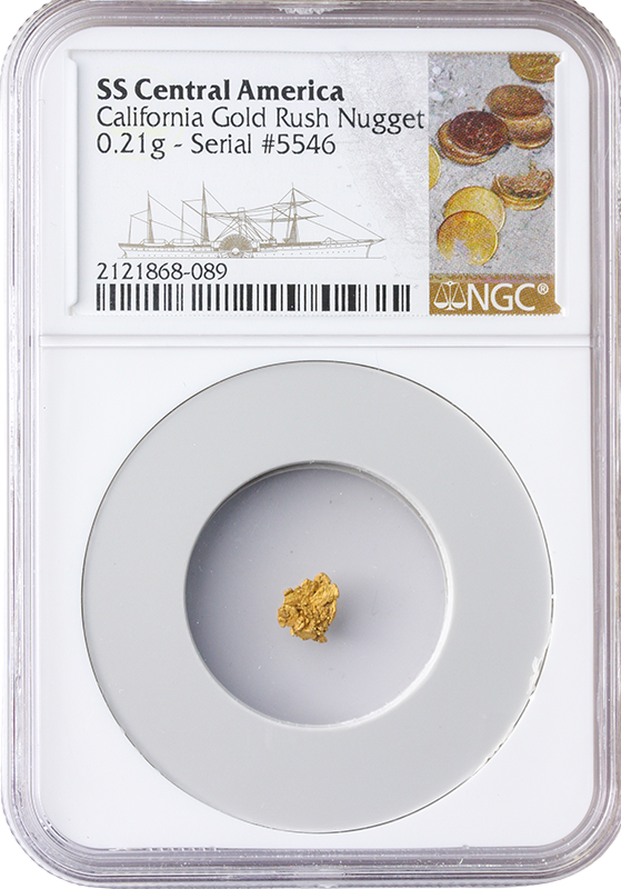 S.S. Central America Gold Nugget - .21 Grains