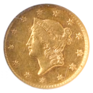 1854-D $1 Gold NGC AU58 CAC