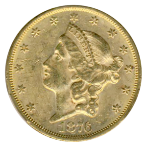 1876-CC $20 Liberty CACG MS60