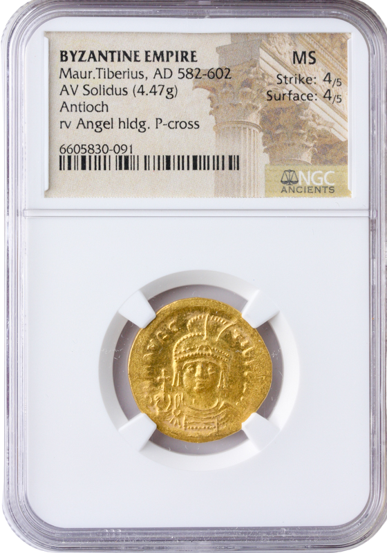 Byzantine Empire Maur.Tiberius AV Solidus MS Strike: 4/5 Surface: 4/5 4.7g