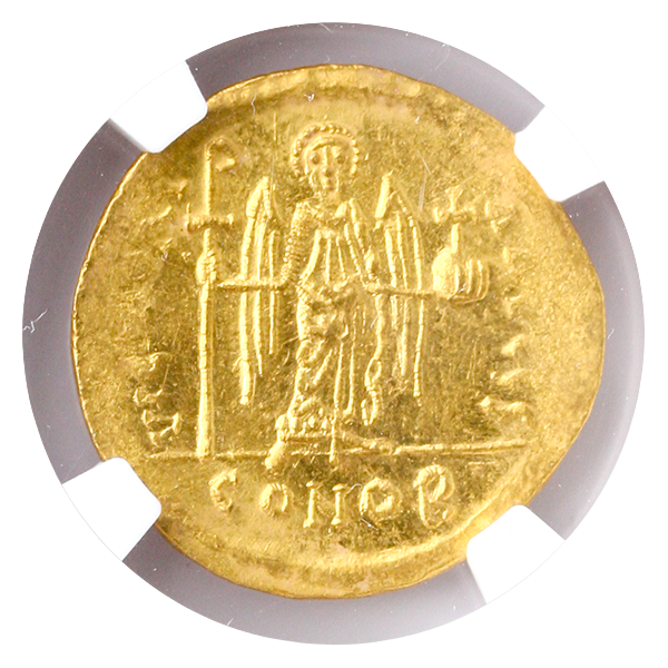 Byzantine Empire Maur.Tiberius AV Solidus MS Strike: 4/5 Surface: 4/5 4.7g