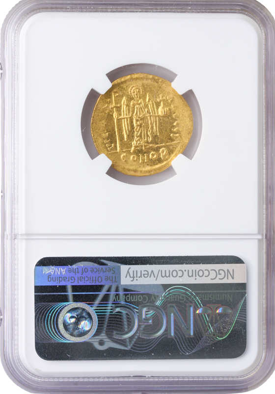 Byzantine Empire Maur.Tiberius AV Solidus MS Strike: 4/5 Surface: 4/5 4.7g