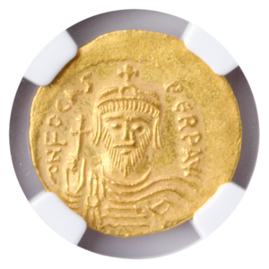 Byzantine Empire Phocas Solidus NGC MS Strike: 5 Surface: 4 4.48g