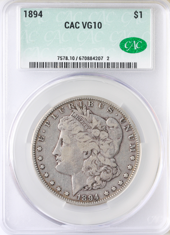 1894 Morgan $1 CACG VG10