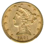 1891-CC $5 Liberty CACG MS62
