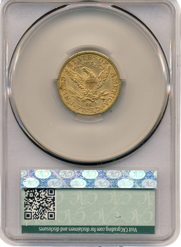 1891-CC $5 Liberty CACG MS62