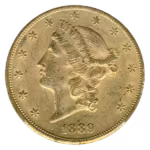 1889-CC $20 Liberty CACG AU58