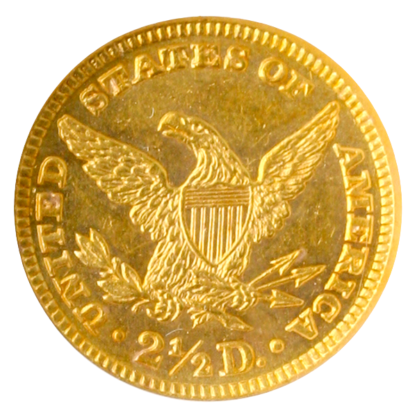 1885 $2.50 Liberty NGC AU58