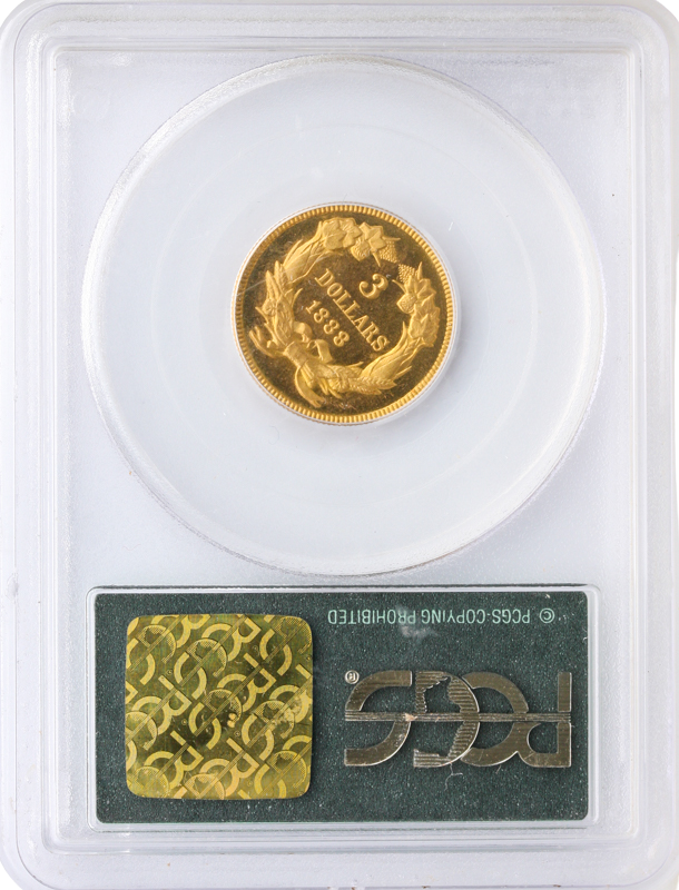 1888 $3 Indian Princess PCGS PR66 CAC 1888 $3 Indian Princess PCGS PR66 CAC