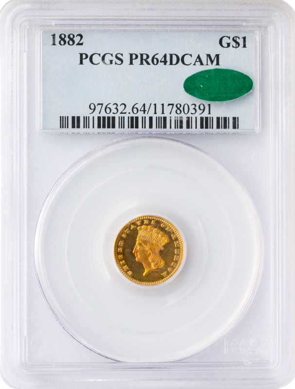 1882 Gold $1 Type III PCGS PR64 CAC Deep Cameo 1882 Gold $1 Type III PCGS PR64 CAC Deep Cameo