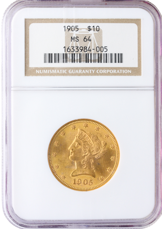 1905 $10 Liberty NGC MS64