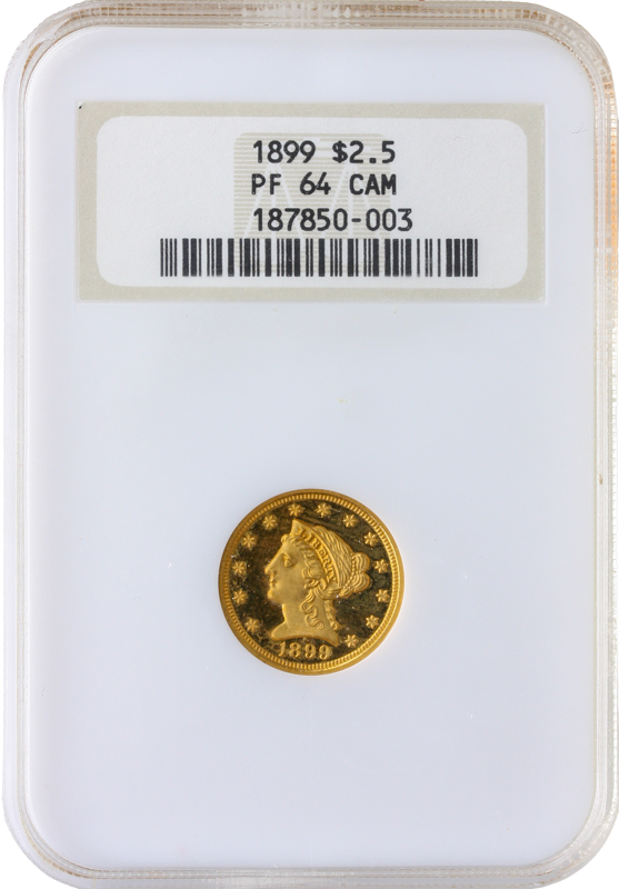 1899 $2.50 Liberty NGC PR64