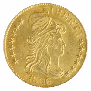 1806 $5 Draped Bust Round 6 PCGS MS64 CAC