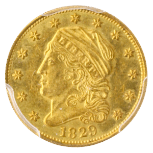 1829 $2.50 Capped Bust PCGS MS63