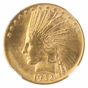 1932 $10 Indian NGC MS63 CAC