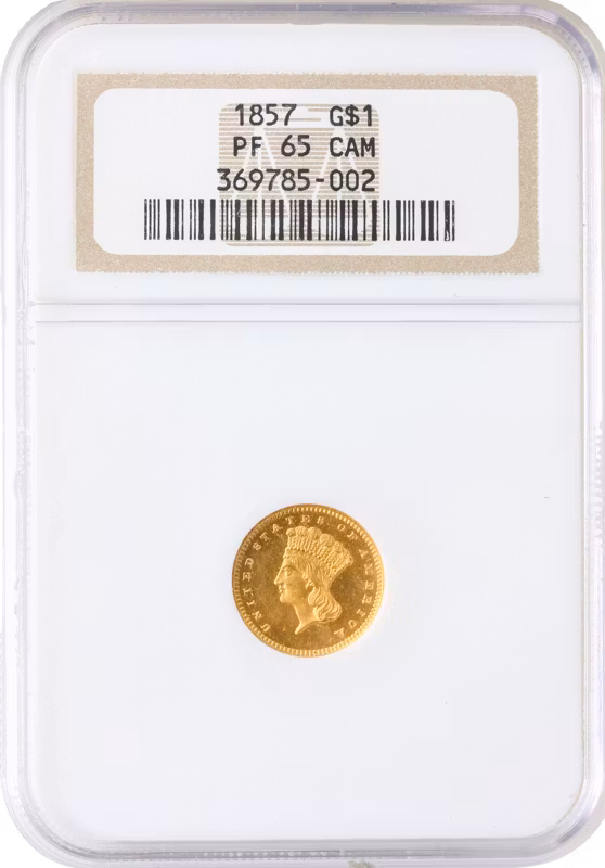 1857 Gold $1 Type III NGC PR65 1857 Gold $1 Type III NGC PR65