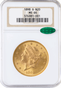 1898-S $20 Liberty NGC MS64 CAC