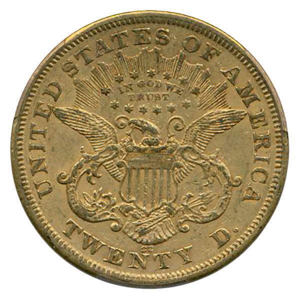 1876-CC $20 Liberty PCGS AU50 CAC 1876-CC $20 Liberty PCGS AU50 CAC