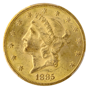 1885-CC $20 Liberty PCGS MS62 CAC