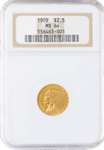1909 $2.50 Indian NGC MS64