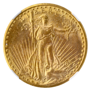 1927-S $20 Saint Gaudens NGC MS62 CAC